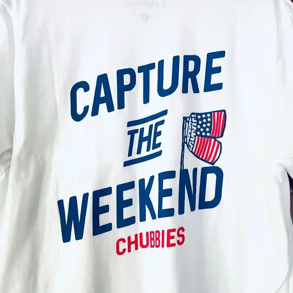 Chubbies Tee Shirt Graphic Short Sleeve White Size Medium - Picture 2 of 9